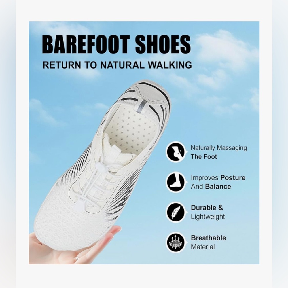 Hike Barefoot Shoes for Womens Flexible Lightweight, Walking,Running&Swimming - Picture 3 of 7